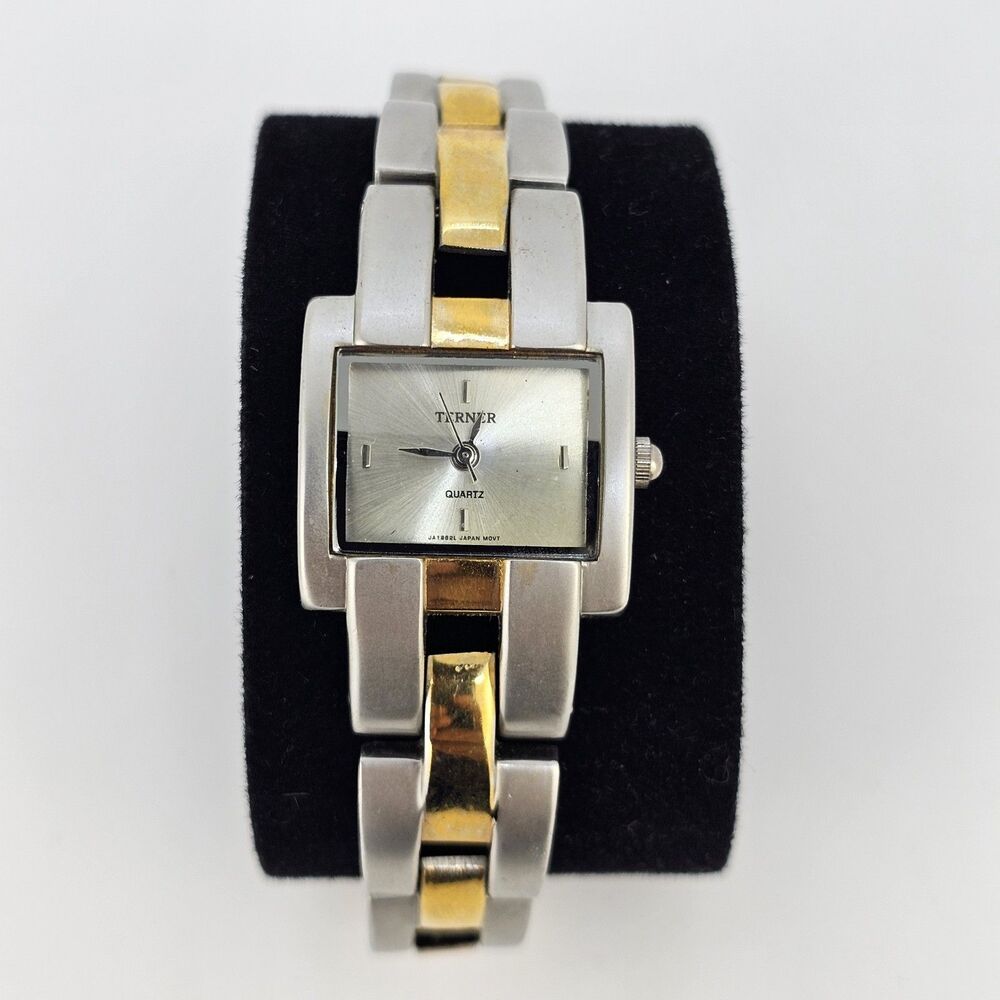 Bijoux Terner Women's Watch 22MM Gray Dial Two Tone Bracelet Band 6" New Battery